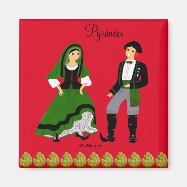 Pyrénées, France Magnet (Front)