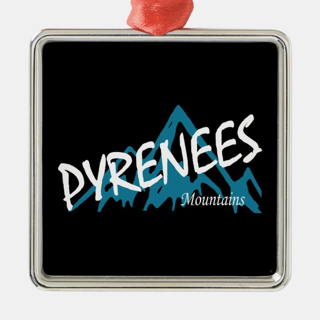 Pyrenees Mountains Metal Ornament (Front)