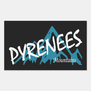 Pyrenees Mountains Rectangular Sticker