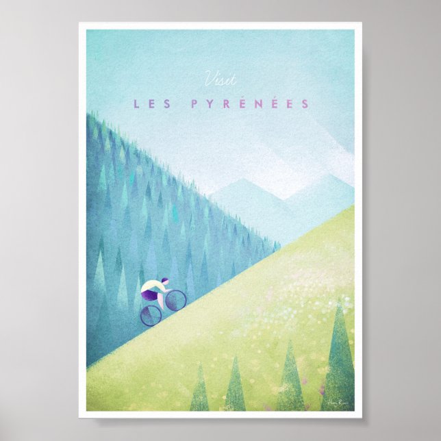 Pyrenees Vintage Cycling Poster (Front)