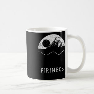 Pyrenees Vintage Mountains Hiking Camping Spain Re Coffee Mug