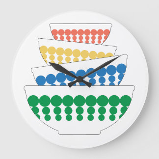 Pyrex bowl inspired Mid Century Wall Clock