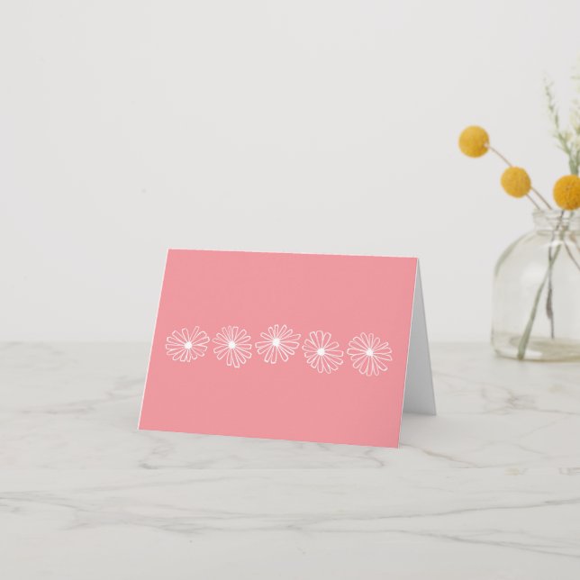 Pyrex Pink Daisy Notecard (Front)