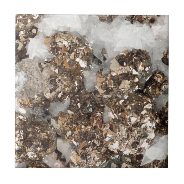 Pyrite and Quartz Tile (Front)