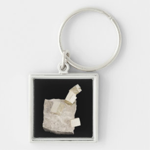 Pyrite Crystals in Shale Key Ring