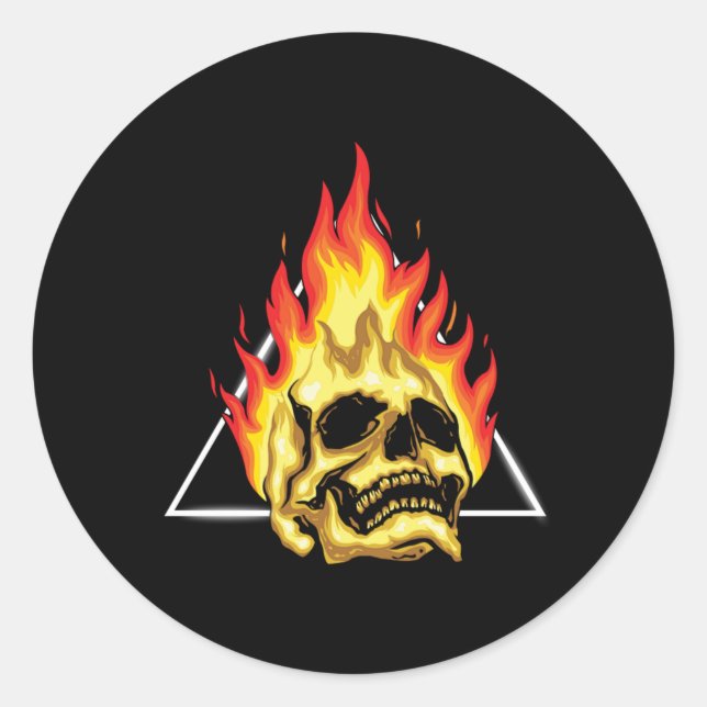 Pyro Pyrotechnic Fireworks Fire Party Bller Gift Classic Round Sticker (Front)