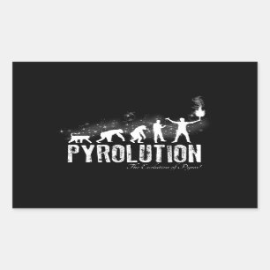 Pyrolution - The Evolution of Pyros Rectangular Sticker
