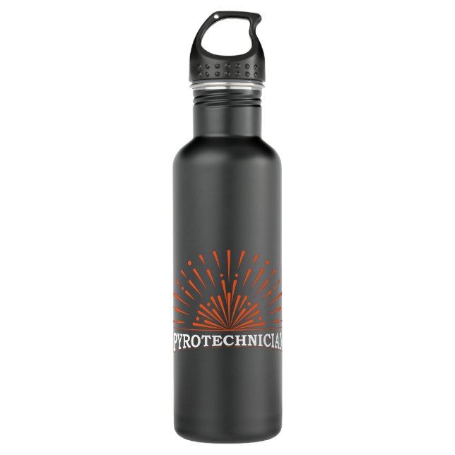 Pyrotechnician Crew Pyrotechnics Fireworks Pyro 710 Ml Water Bottle (Front)