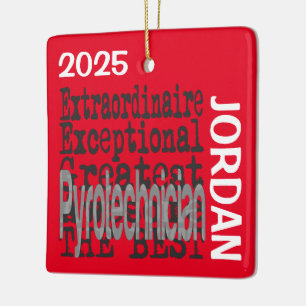 Pyrotechnician Extraordinaire CUSTOM Ceramic Ornament