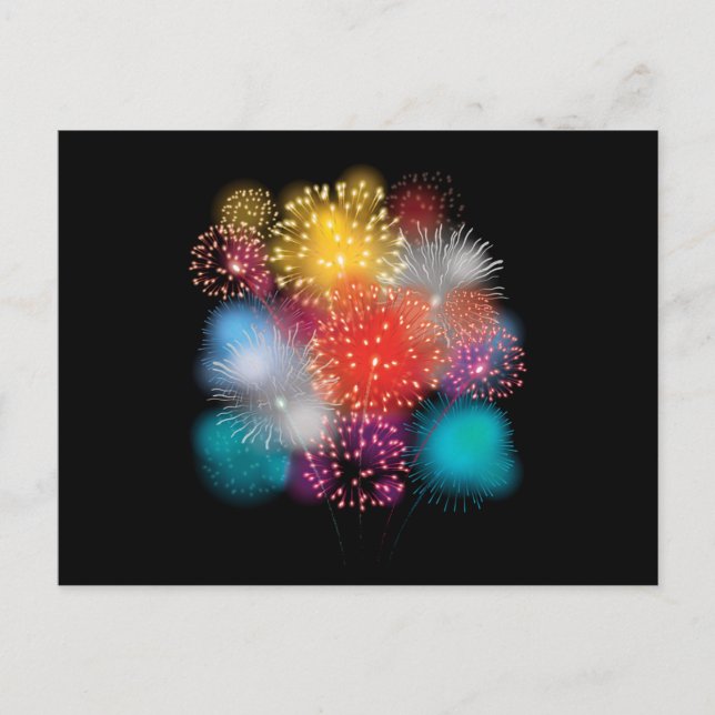 Pyrotechnician Pyrotech Fireworks New Year Gift Postcard (Front)