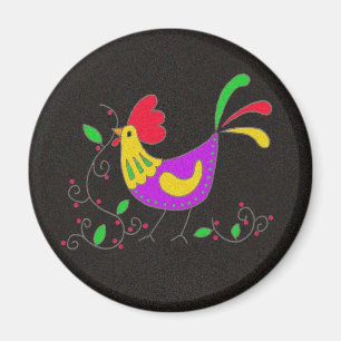 Pysanka Symbol: Rooster Magnet
