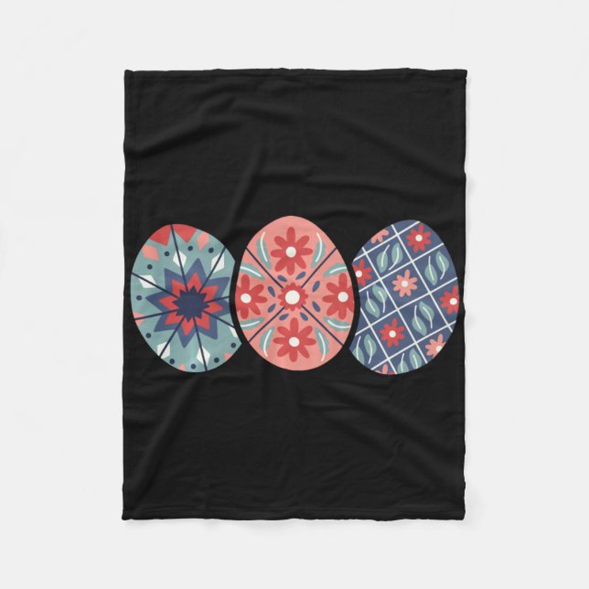 Pysanky Easter Eggs Long Sleeve  Fleece Blanket (Front)