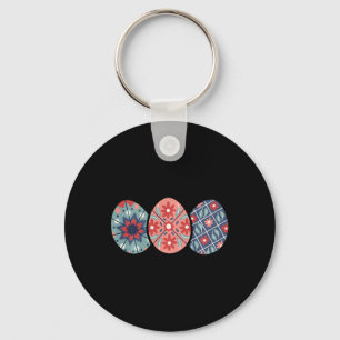 Pysanky Easter Eggs Long Sleeve Key Ring