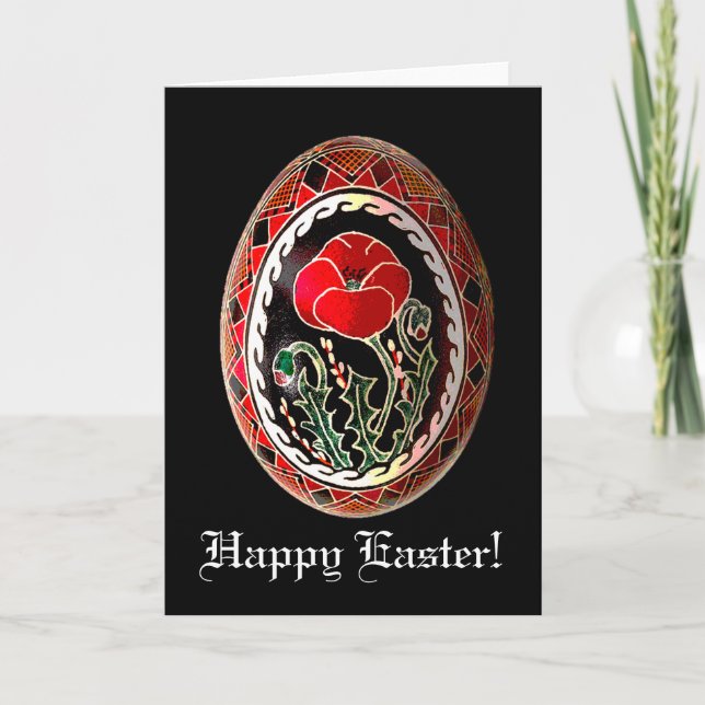Pysanky Ukrainian Easter Egg Card (Front)