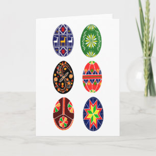 Pysanky Ukrainian Easter eggs Holiday Card