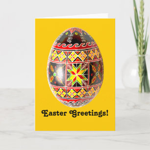Pysanky Ukrainian Painted Egg Easter Card