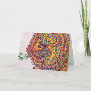 Pyschedelic Cat By Louis Wain Card