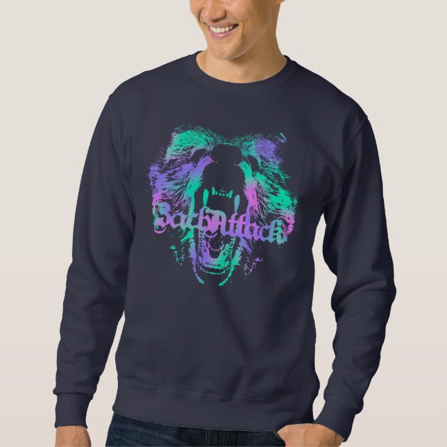 Pyschodelic Bear Attack Sweatshirt (Front)