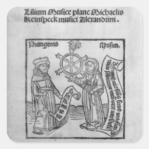 Pythagoras  and Music Square Sticker