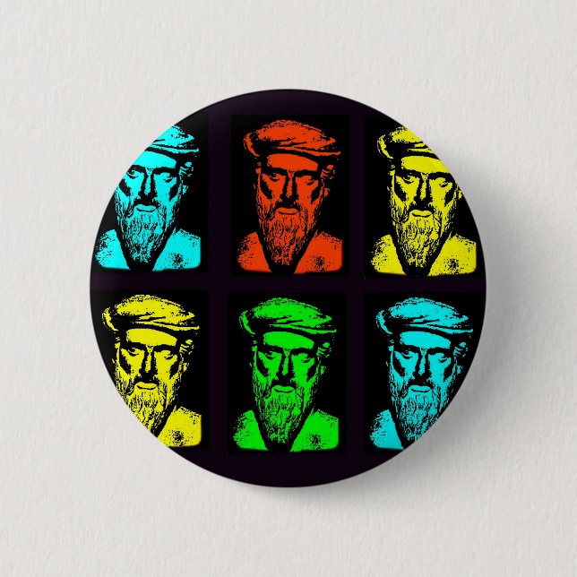 Pythagoras Collage 6 Cm Round Badge (Front)