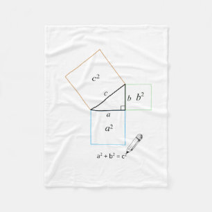 Pythagoras Theorem Fleece Blanket