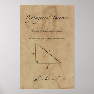 Pythagoras' Theorem - Math Posters
