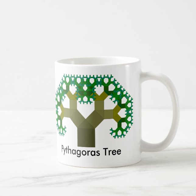 Pythagoras Tree Coffee Mug (Right)