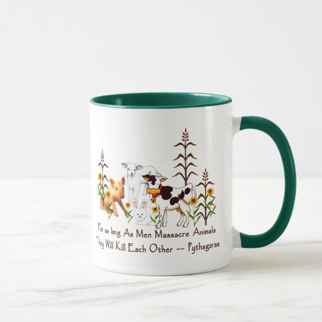 Pythagoras Vegetarian quote Mug (Right)