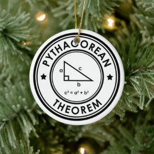 Pythagorean Theorem Ceramic Ornament