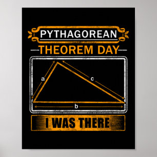 Pythagorean Theorem Day I Was There - Math Teacher Poster