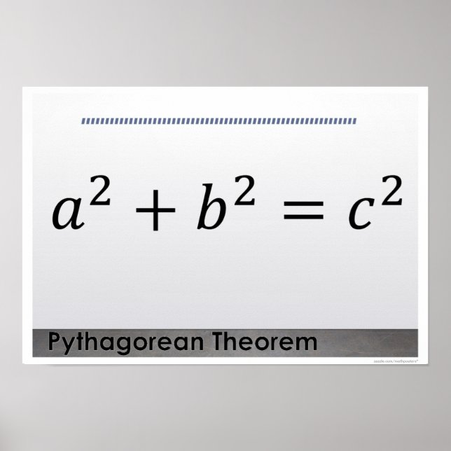 Pythagorean Theorem Math Poster (Front)