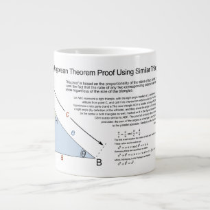 Pythagorean Theorem Proof Using Similar Triangles Large Coffee Mug
