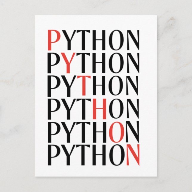 Python Announcement Postcard (Front)