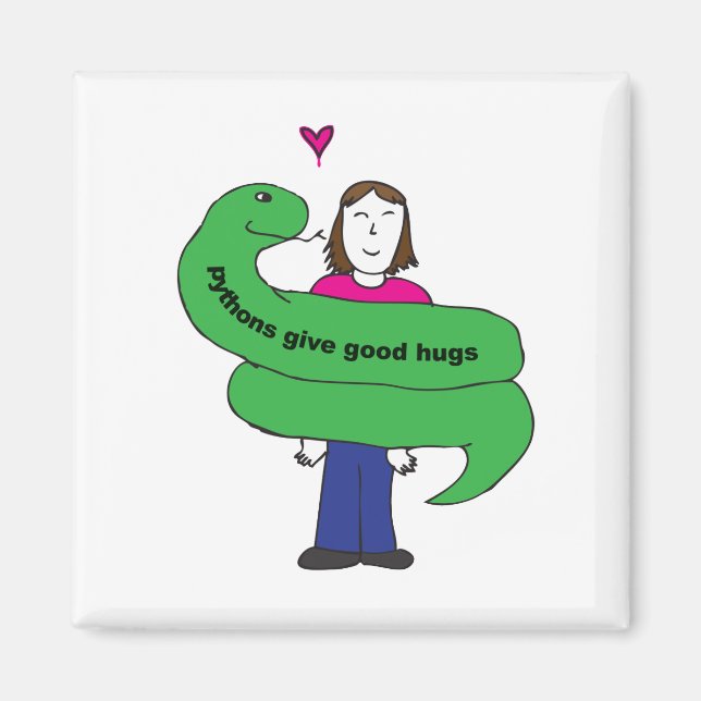 Python Hugs Magnet (Front)