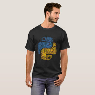 Python Logo Wordcloud for Programmers T-Shirt