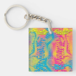 PYTHON - modern decorative fractal - Key Ring