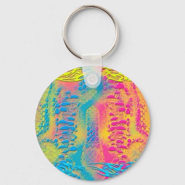 PYTHON - modern decorative fractal - Key Ring (Front)