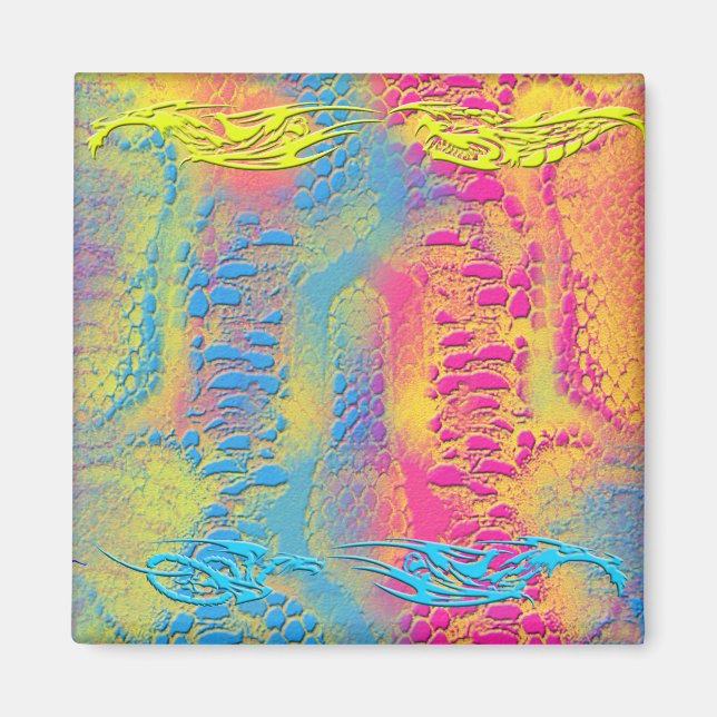 PYTHON - modern decorative fractal - Magnet (Front)