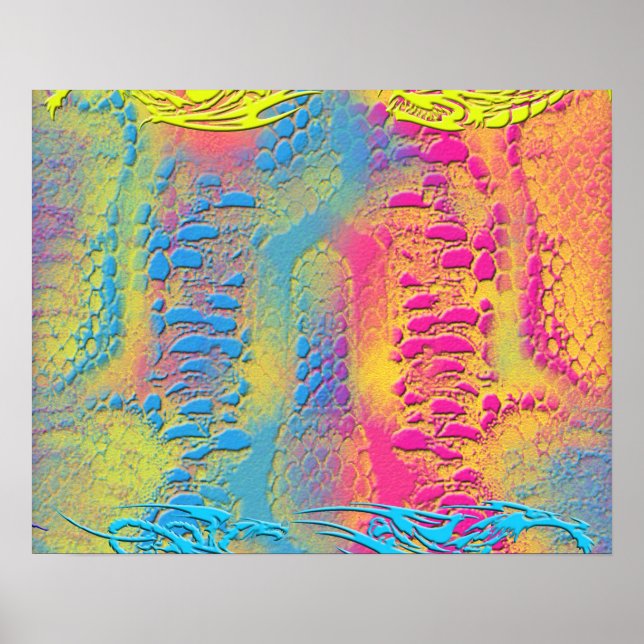 PYTHON - modern decorative fractal - Poster (Front)