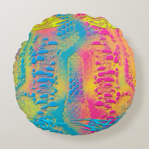 PYTHON - modern decorative fractal - Round Cushion