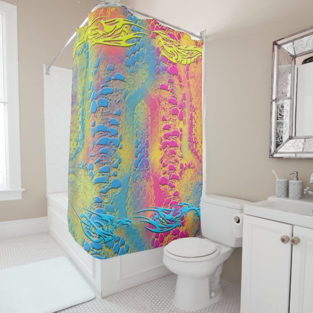 PYTHON - modern decorative fractal - Shower Curtain (In Situ)