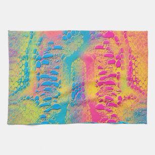 PYTHON - modern decorative fractal - Tea Towel