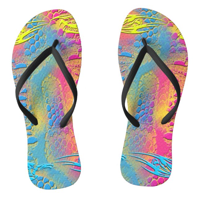 PYTHON - modern decorative fractal - Thongs (Footbed)