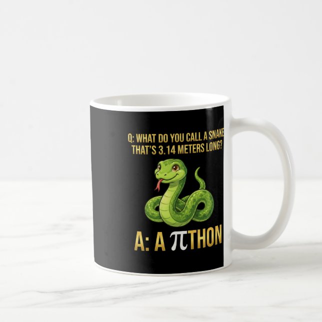 Python Pithon Pi Day Symbol Funny Math Teacher 3 1 Coffee Mug (Right)