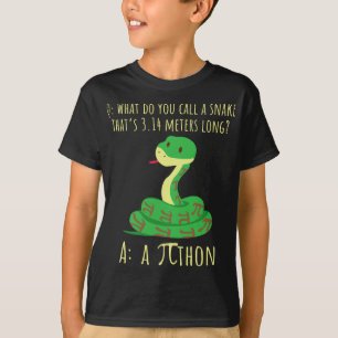 Python Pithon Pi Symbol Funny Math Teacher Pi Day  T-Shirt