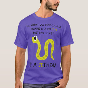 Python Pithon PiFunny Math Teacher Pi Day T-Shirt