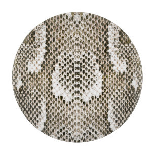 Python Skin: Animal Pattern Design Cutting Board
