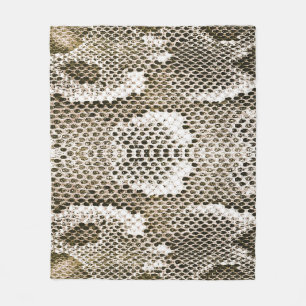 Python Skin: Animal Pattern Design Fleece Blanket