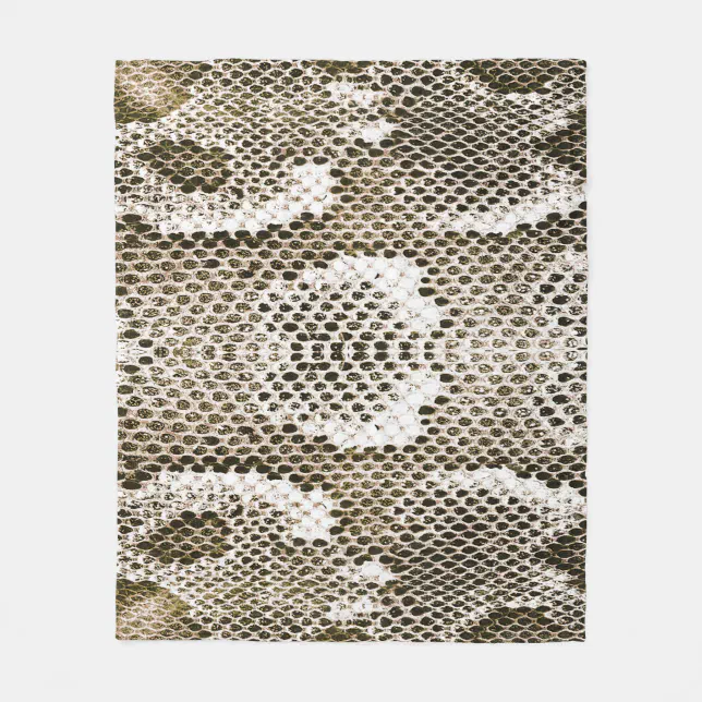 Python Skin: Animal Pattern Design Fleece Blanket | Zazzle