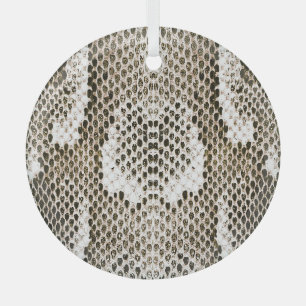 Python Skin: Animal Pattern Design Glass Tree Decoration